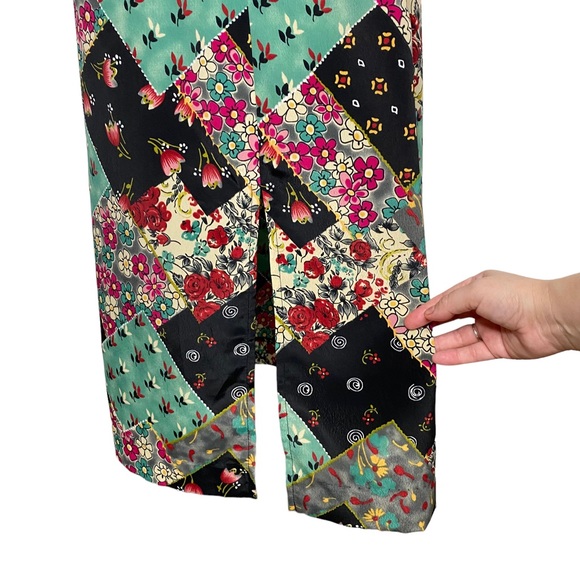 Vintage Patchwork Print Maxi Skirt - Picture 5 of 10